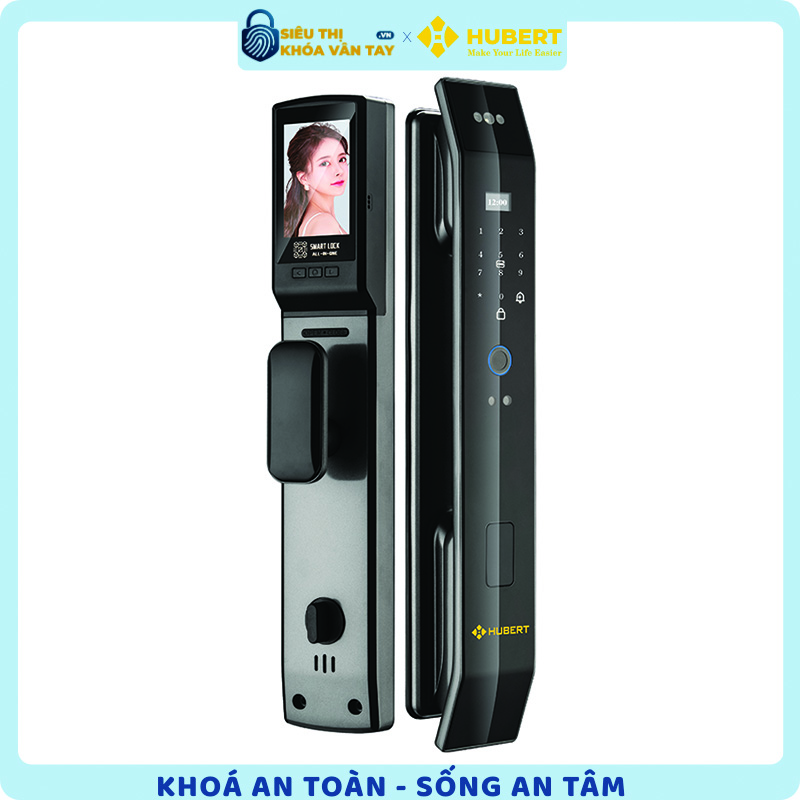 Khóa vân tay cửa gỗ Hubert CG25F BLACK, thiết bị bảo vệ an toàn cho ngôi nhà của bạn
