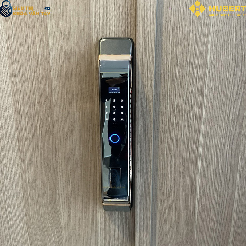 Khóa vân tay cửa gỗ Hubert CG68 COPPER thông minh bảo mật
