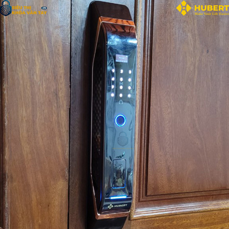 Khóa vân tay cửa gỗ Hubert CG68 COPPER thông minh bảo mật