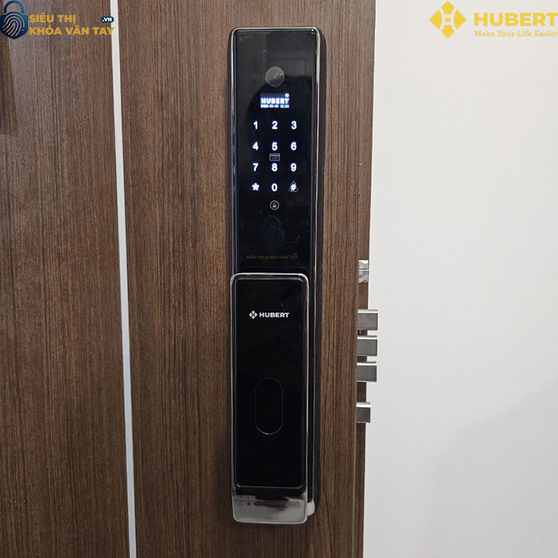 Khóa vân tay cửa gỗ Hubert CG77 thông minh bảo mật