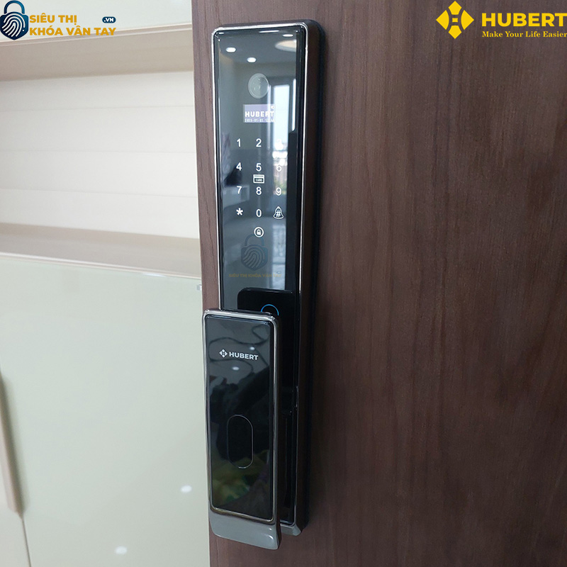 Khóa vân tay cửa gỗ Hubert CG77 thông minh bảo mật