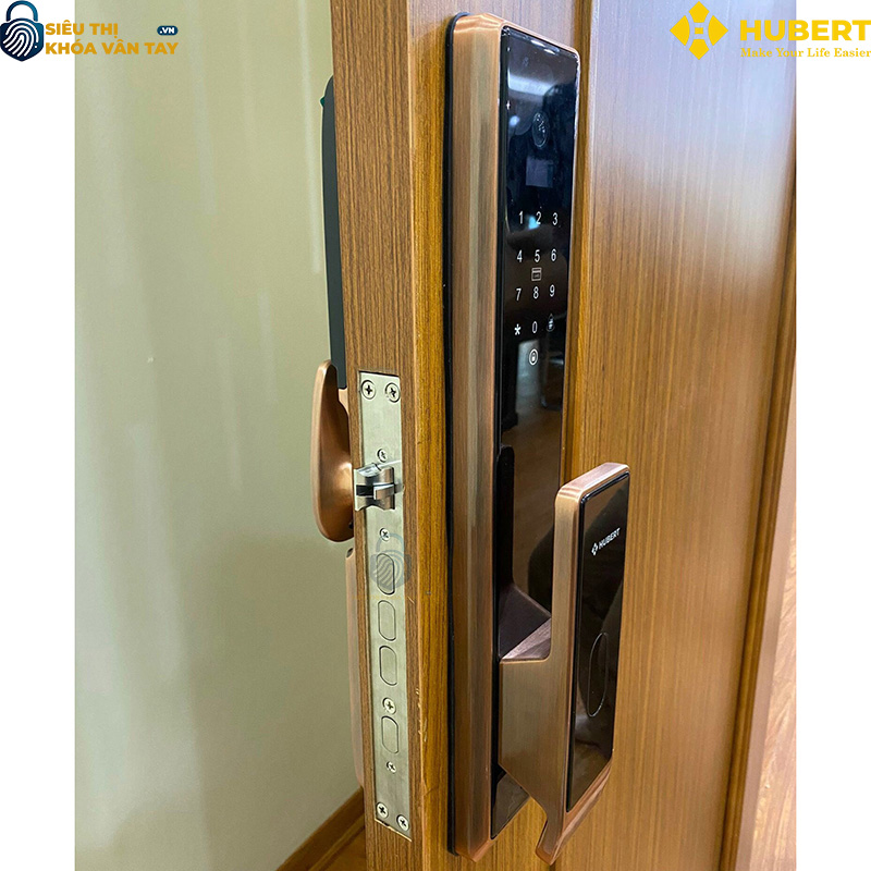 Khóa vân tay cửa gỗ Hubert CG77 an toàn chống trộm