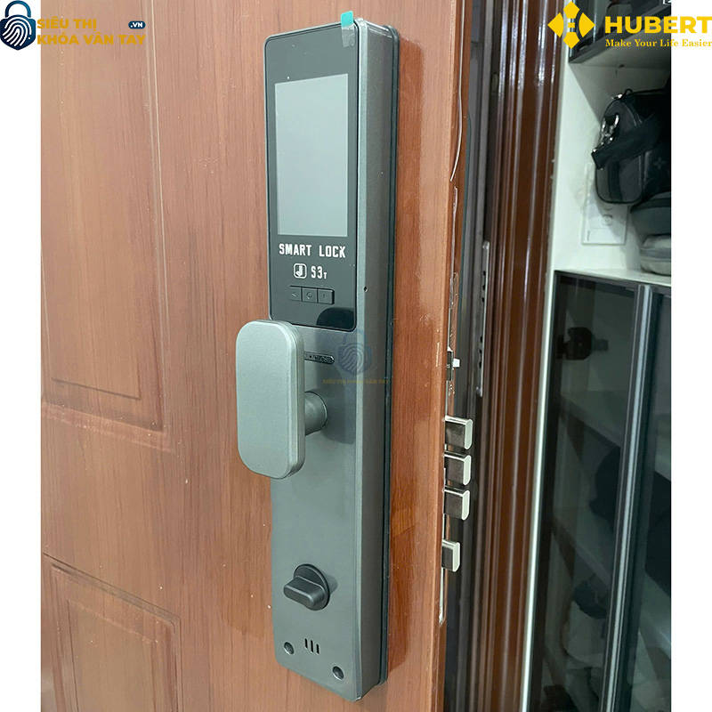 Khóa vân tay cửa gỗ Hubert CG80F an toàn chống trộm