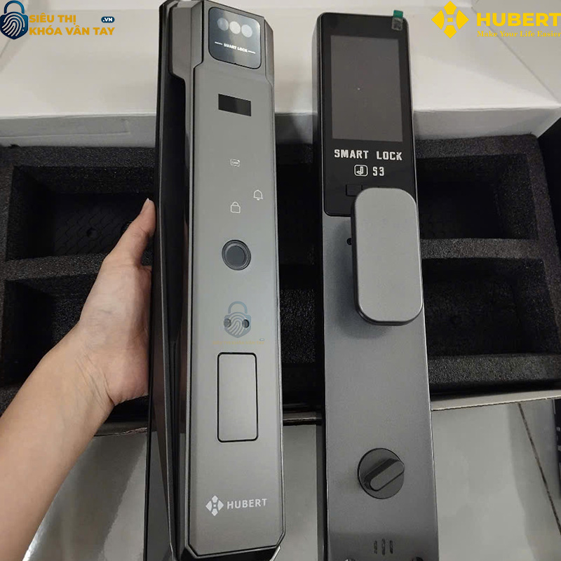 Khóa vân tay cửa gỗ Hubert CG81VF thông minh bảo mật