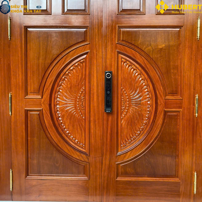 Khóa vân tay cửa gỗ Hubert CG85VF thông minh bảo mật