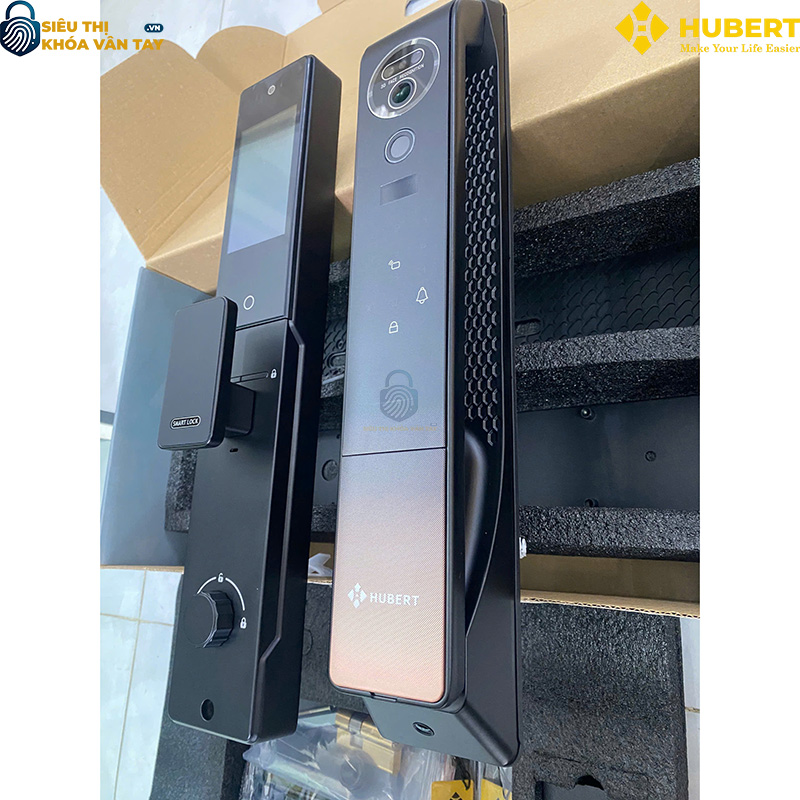 Khóa vân tay cửa gỗ Hubert CG86VF thông minh bảo mật