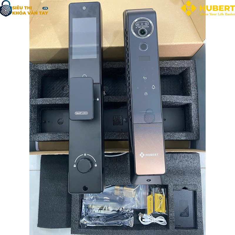 Khóa vân tay cửa gỗ Hubert CG86VF an toàn chống trộm