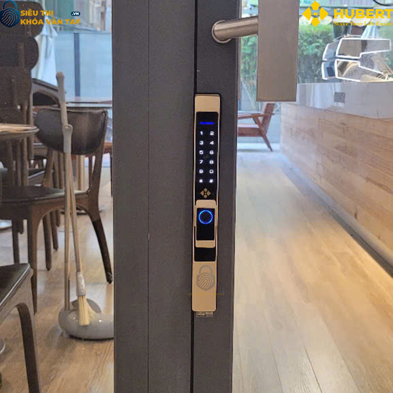 Khóa vân tay cửa nhôm Hubert CN39 tiện lợi, bảo mật cao