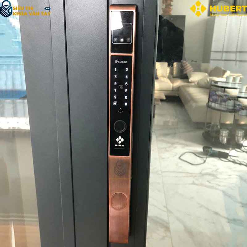 Khóa vân tay cửa nhôm Hubert CN82F thiết kế hiện đại, bền bỉ