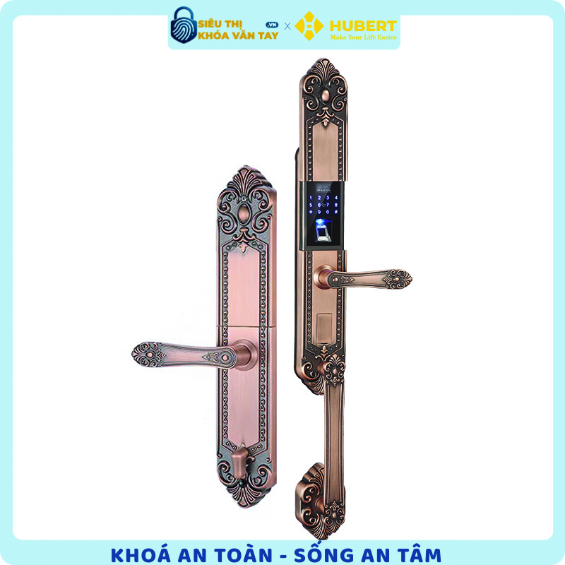 Khóa vân tay đại sảnh Hubert DS77 COPPER chính hãng cao cấp