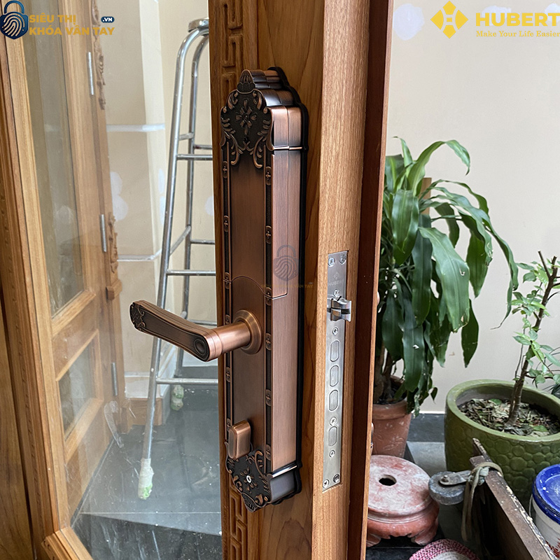 Khóa vân tay đại sảnh Hubert DS77 COPPER thông minh bảo mật