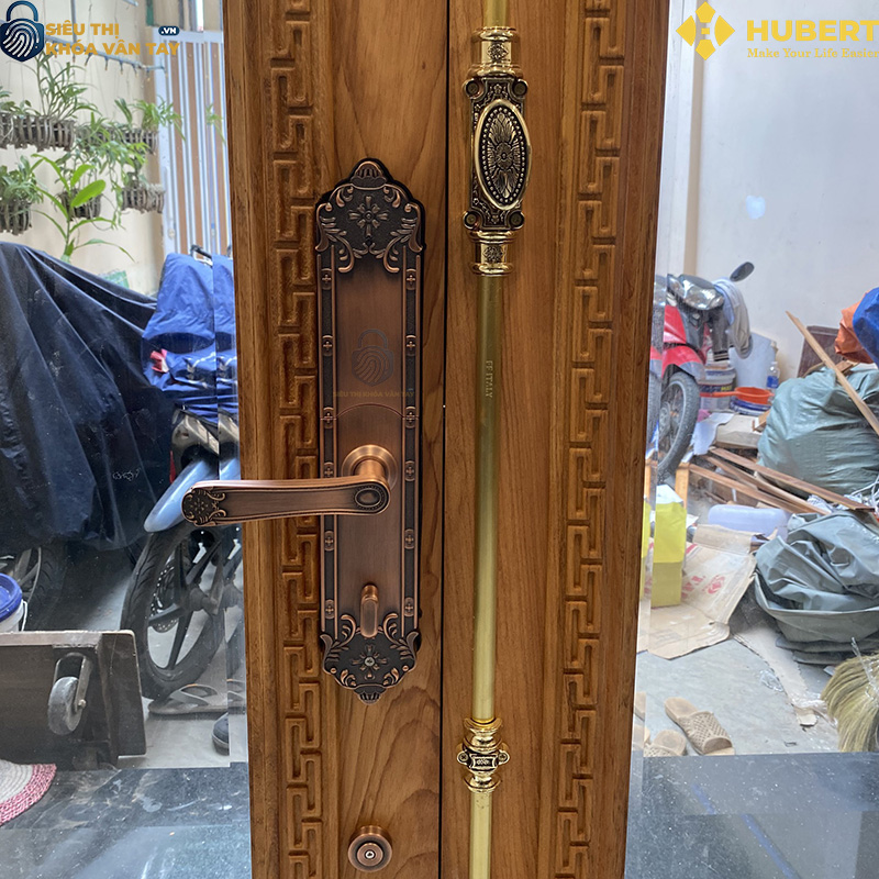 Khóa vân tay đại sảnh Hubert DS77 COPPER an toàn chống trộm