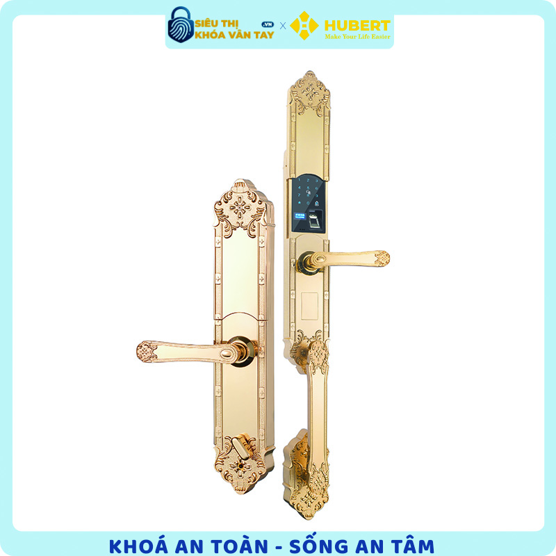 Khóa vân tay đại sảnh Hubert DS77 GOLD chính hãng cao cấp