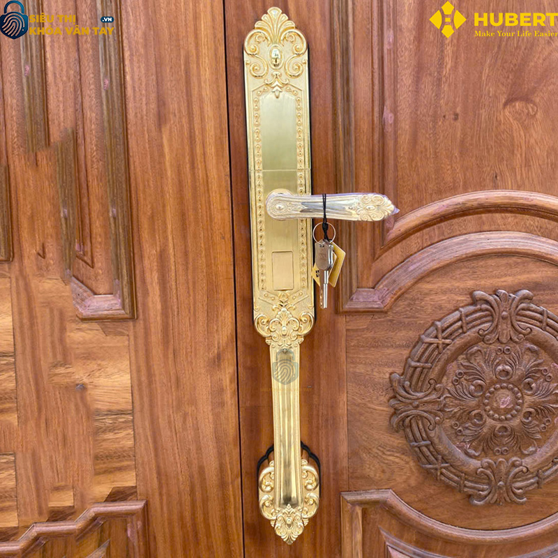 Khóa vân tay đại sảnh Hubert DS77 GOLD chính hãng cao cấp