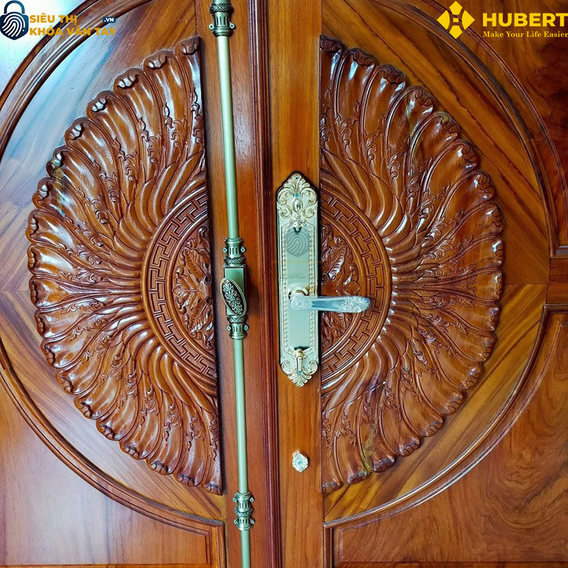 Khóa vân tay đại sảnh Hubert DS77 GOLD an toàn chống trộm