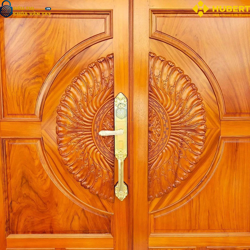 Khóa vân tay đại sảnh Hubert DS77 GOLD thông minh bảo mật