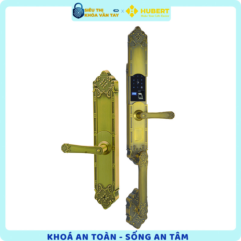 Khóa vân tay đại sảnh Hubert DS77 GREEN chính hãng cao cấp