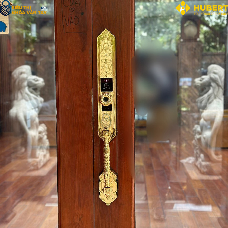 Khóa vân tay đại sảnh Hubert DS79F GOLD thông minh bảo mật