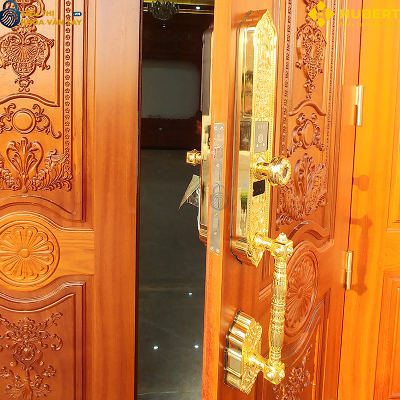 Khóa vân tay đại sảnh Hubert DS79F GOLD an toàn chống trộm