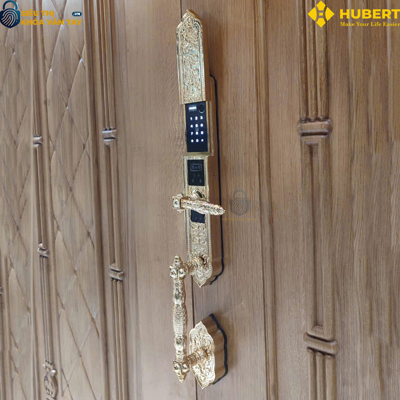 Khóa vân tay Hubert DSI8F EU GOLD 24K, giải pháp an ninh hoàn hảo cho các không gian cao cấp