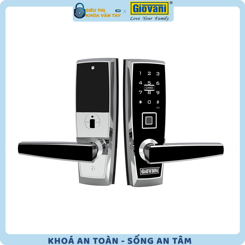 Khóa vân tay Giovani cửa gỗ GSL-116E98C màu đen