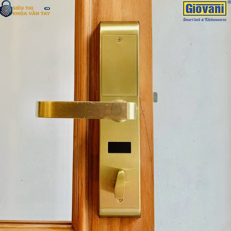 Khóa vân tay Giovani GSL-118C87GG màu vàng, bảo mật cao