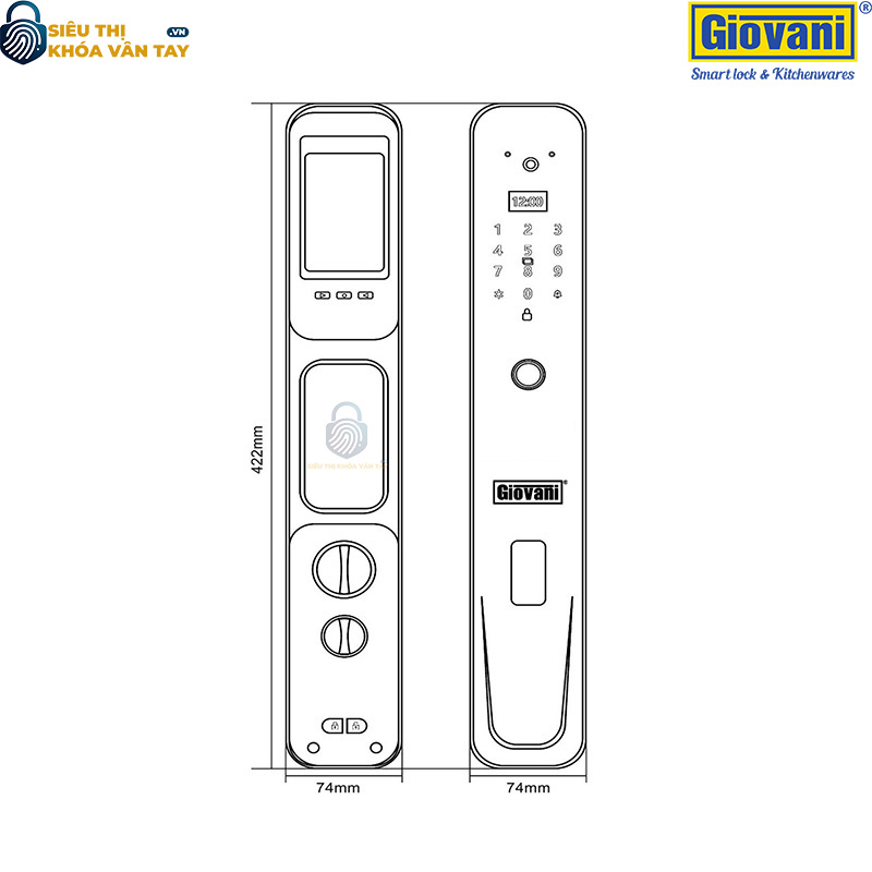 Khóa vân tay GSL-231B, lựa chọn lý tưởng cho cửa gỗ, dễ dàng sử dụng và bảo mật