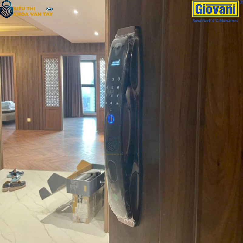Khóa vân tay Giovani GSL-A1C, dễ dàng lắp đặt cho cửa gỗ, tính năng hiện đại