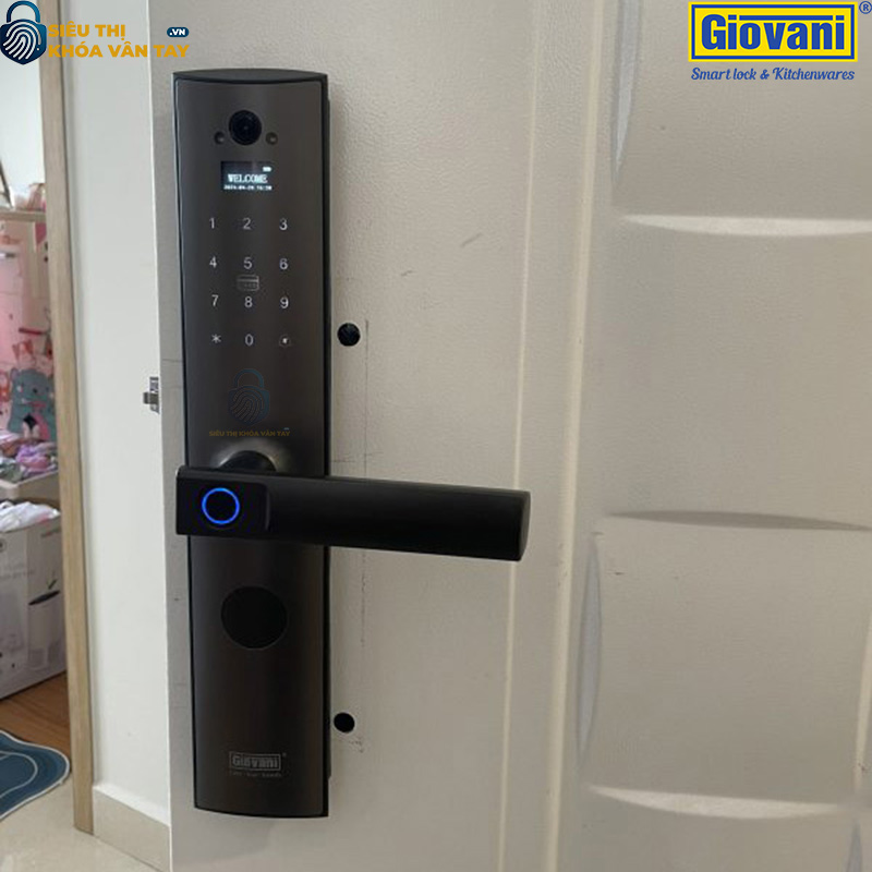 Khóa vân tay Giovani GSL-A2C, an toàn tuyệt đối cho cửa gỗ, dễ dàng lắp đặt