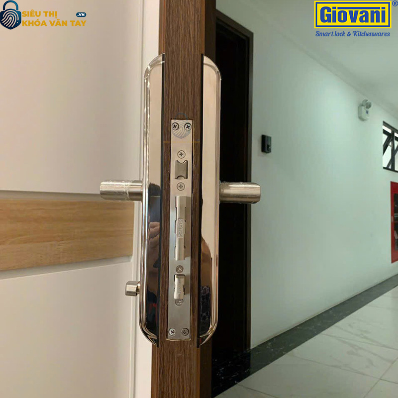 Khóa vân tay Giovani GSL-C138F màu bạc, an ninh tuyệt đối