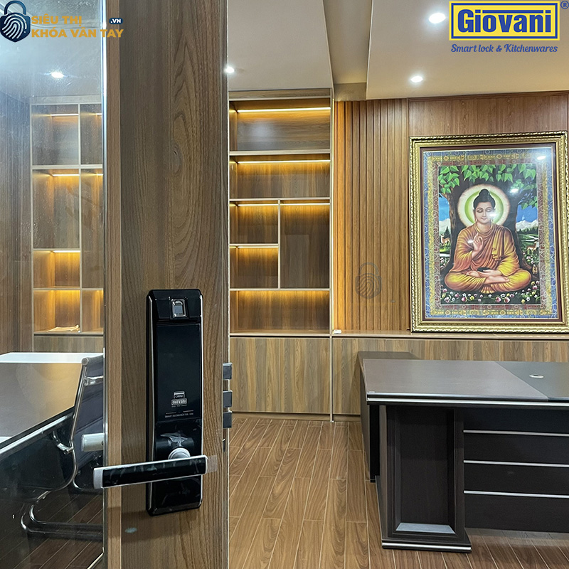 Khóa vân tay Giovani GSL-F66 màu đen, dễ dàng lắp đặ