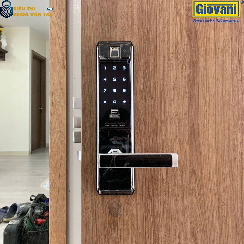 Khóa vân tay Giovani cửa gỗ GSL-K66 màu đen