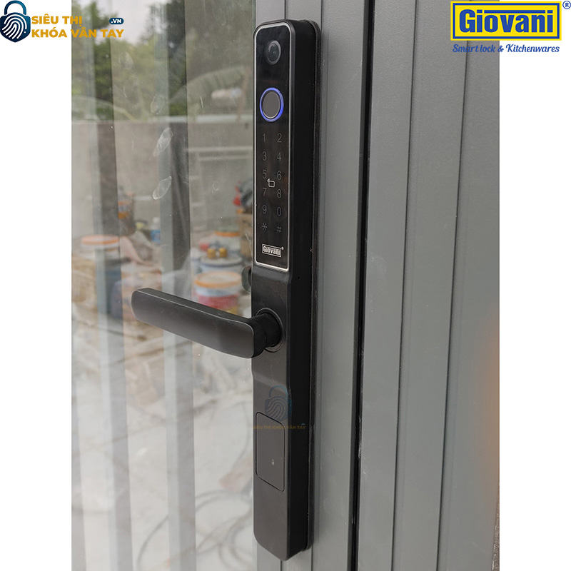 Khóa vân tay Giovani GSL-K276B màu đen, giải pháp bảo mật tuyệt vời cho cửa nhôm, dễ dàng sử dụng