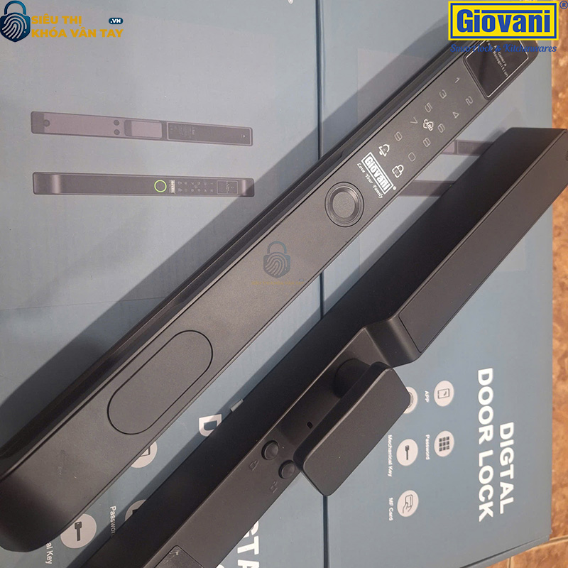 Khóa vân tay Giovani GSL-Z2FB màu đen, giải pháp bảo mật tối ưu cho cửa nhôm, dễ dàng sử dụng