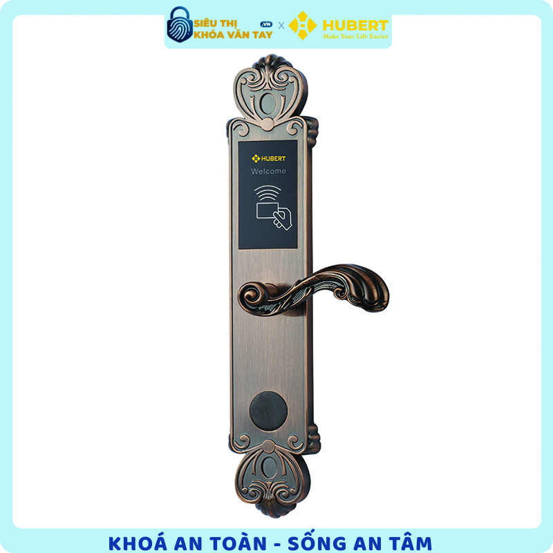 Khóa vân tay Hubert cửa khách sạn KSCG86 AMBER GOLD được thiết kế chuyên biệt cho hệ thống quản lý khách sạn chuyên nghiệp