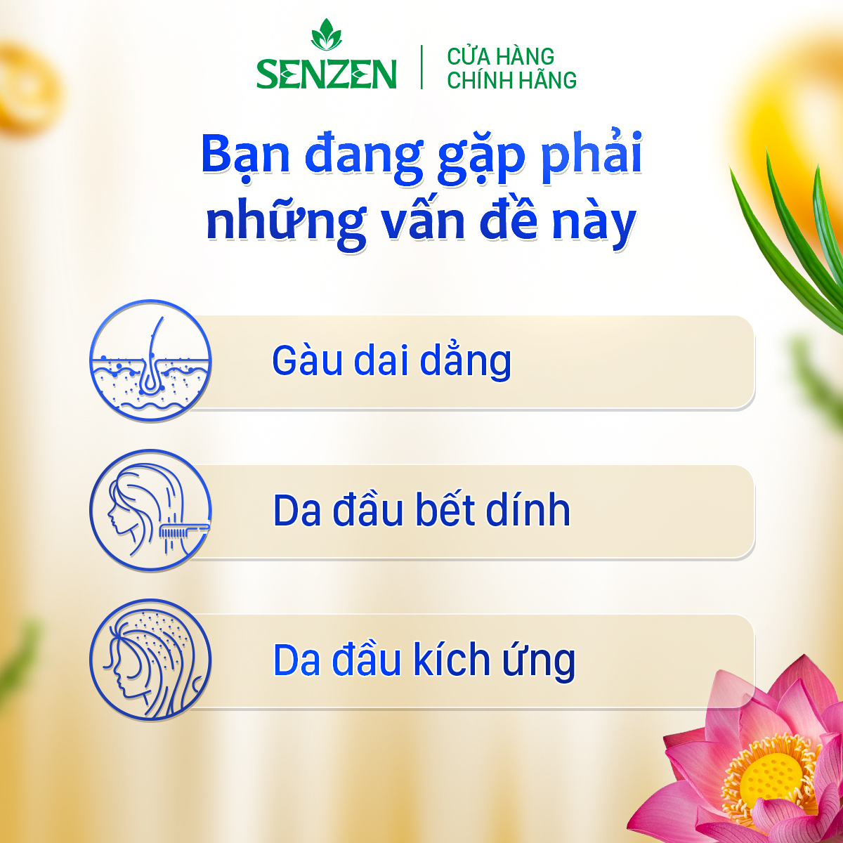 Dầu Gội Thảo Dược Sạch Gàu SENZEN 260ML