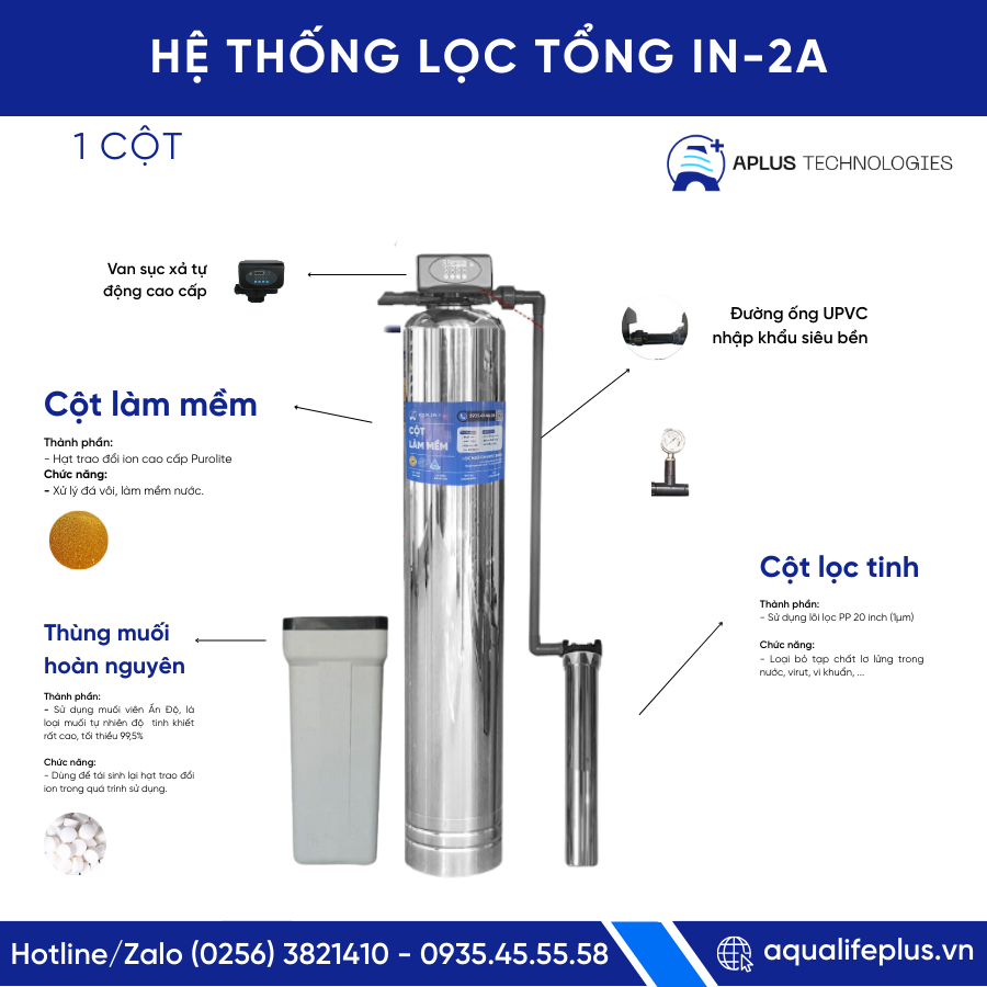 Cột inox/Tự động/1000/Mềm
