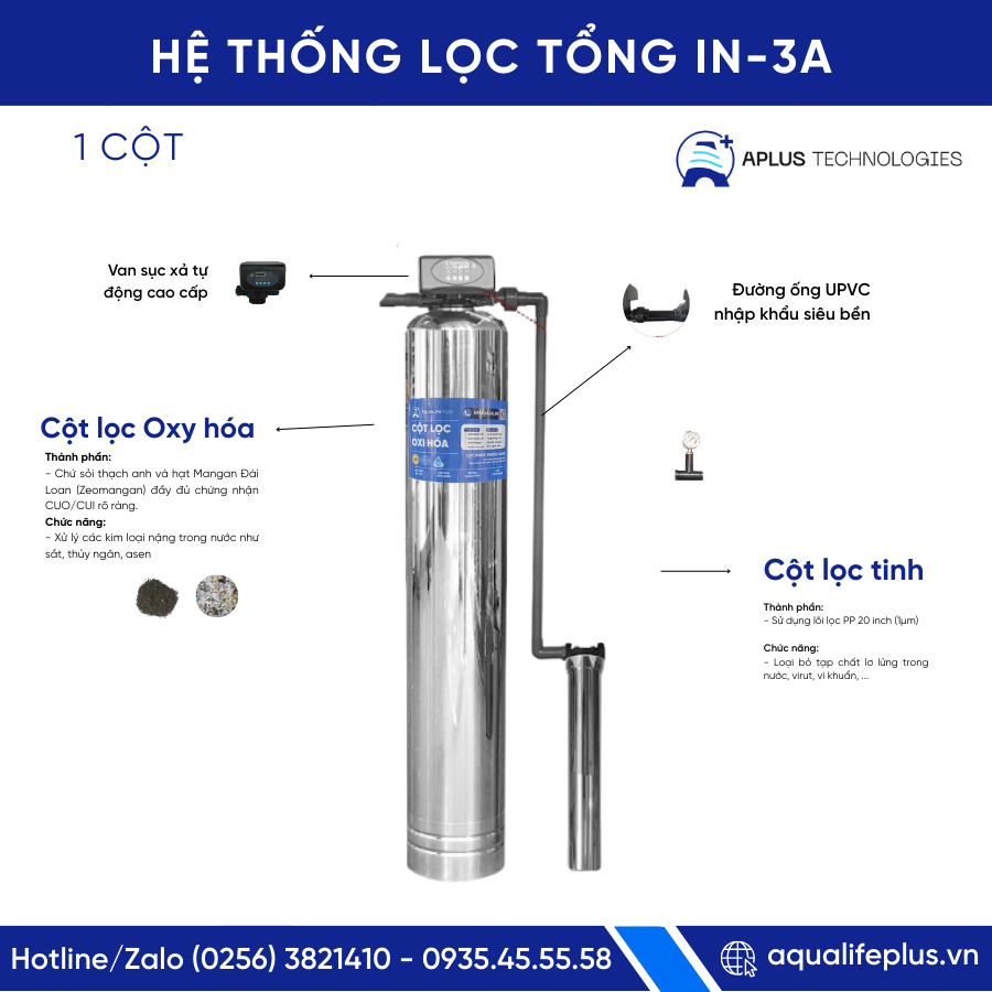 Cột inox/Tự động/1000/Oxy hóa