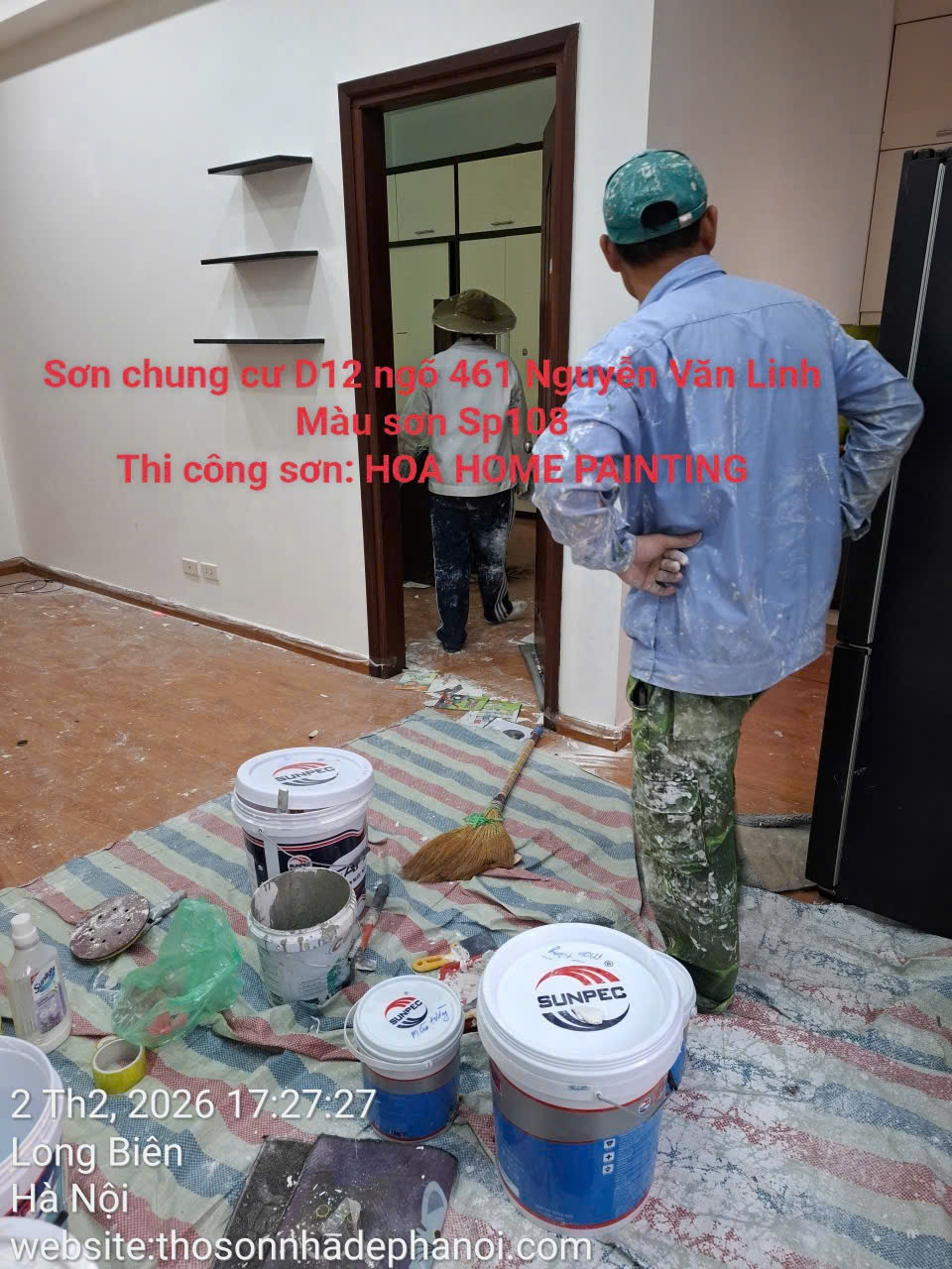 Sơn Chung Cư D12 – Ngõ 461 Nguyễn Văn Linh, Long Biên