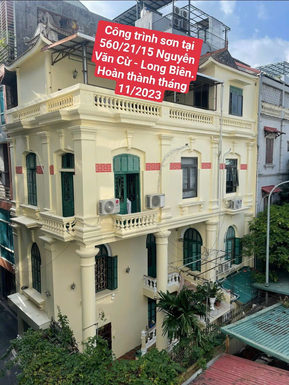 ✨ Công trình sơn nhà tại ngõ 560 /21/15 Nguyễn Văn Cừ, Long Biên, Hà Nội ✨