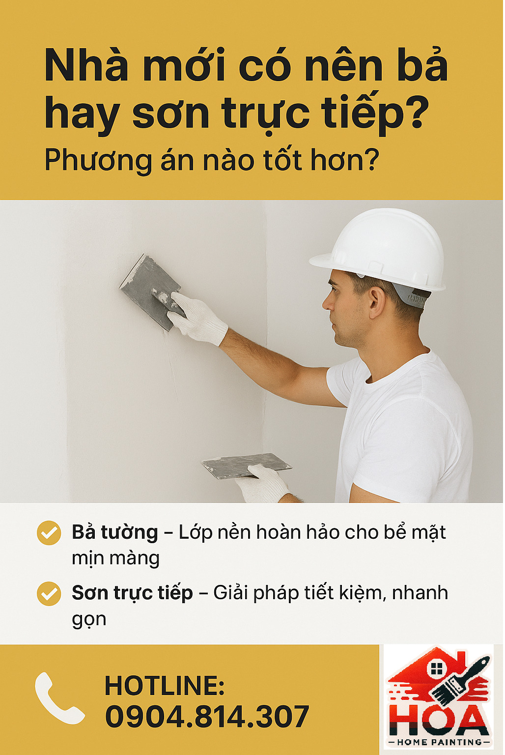 🏠 Nhà mới có nên bả hay sơn trực tiếp? Phương án nào tốt hơn cho tường nhà bạn?