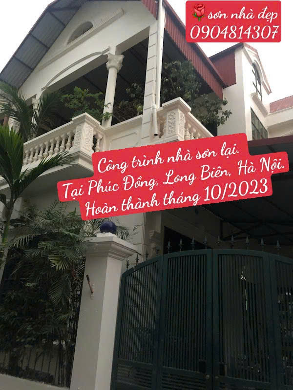 Công trình sơn lại nhà cũ tại Phúc Đồng, Long Biên, Hà Nội