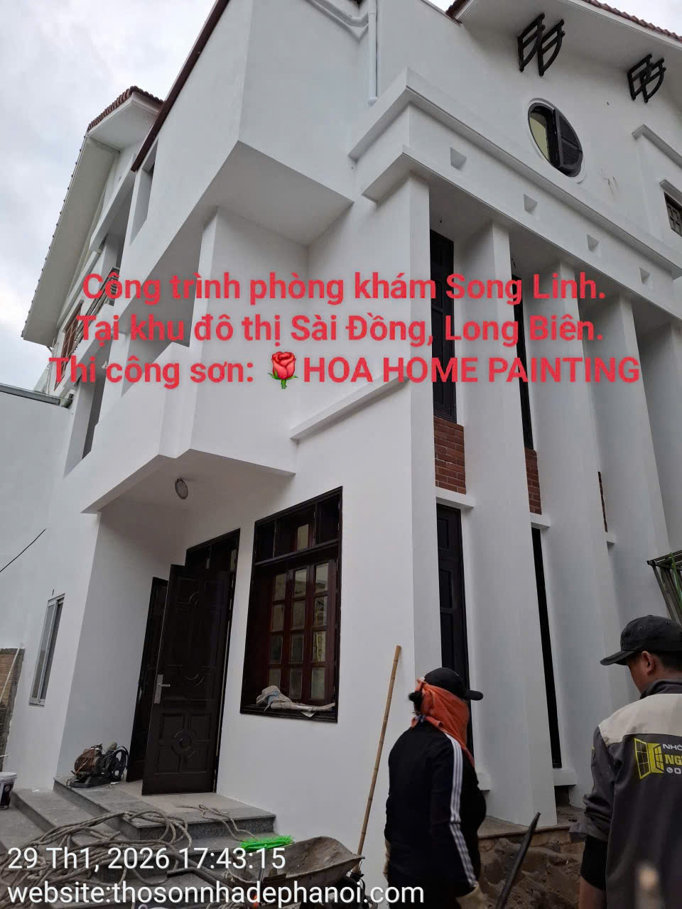 Công Trình Sơn Phòng Khám Song Linh – KĐT Sài Đồng, Long Biên