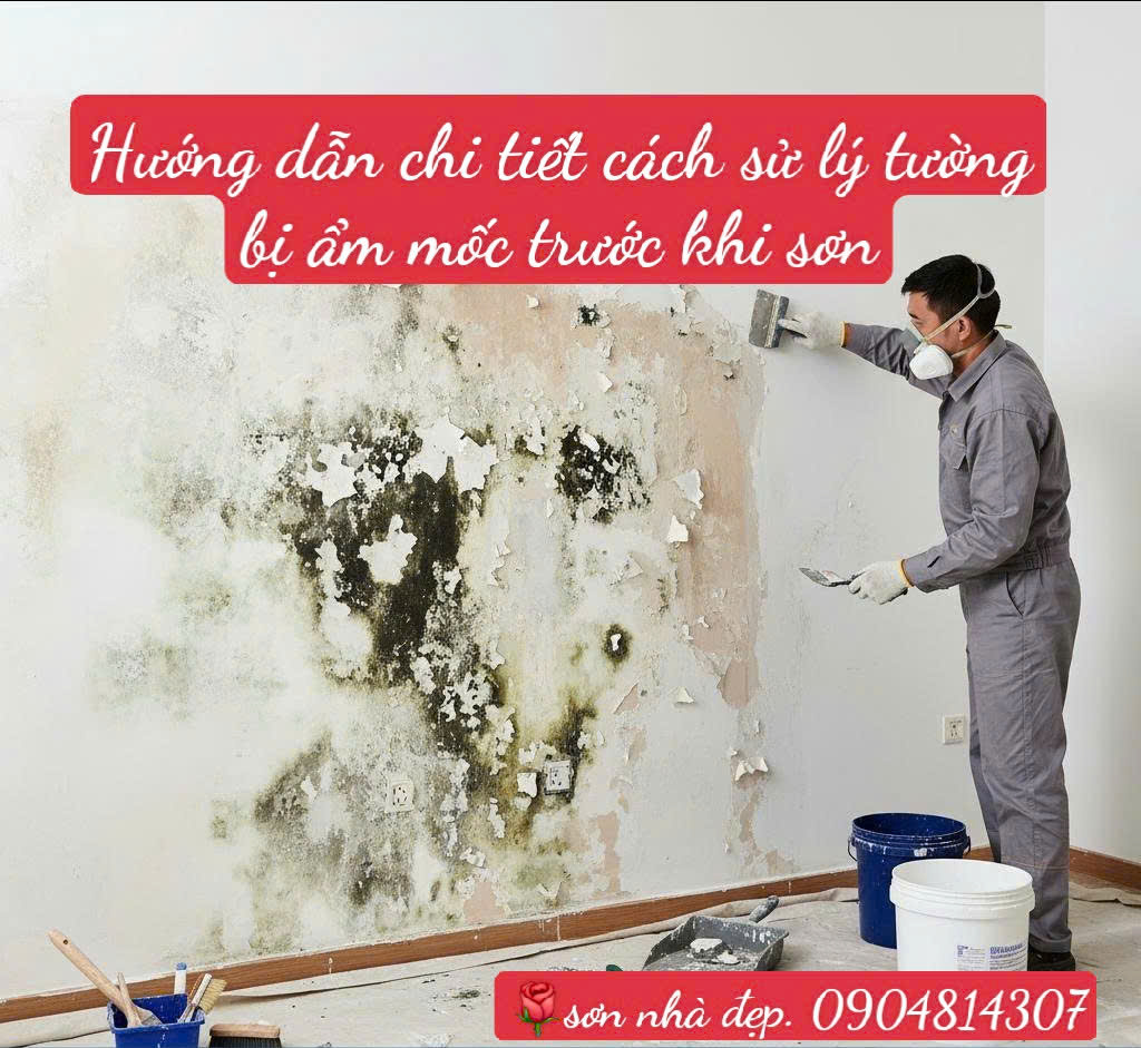 Hướng Dẫn Chi Tiết Cách Xử Lý Tường Bị Nấm Mốc Trước Khi Sơn