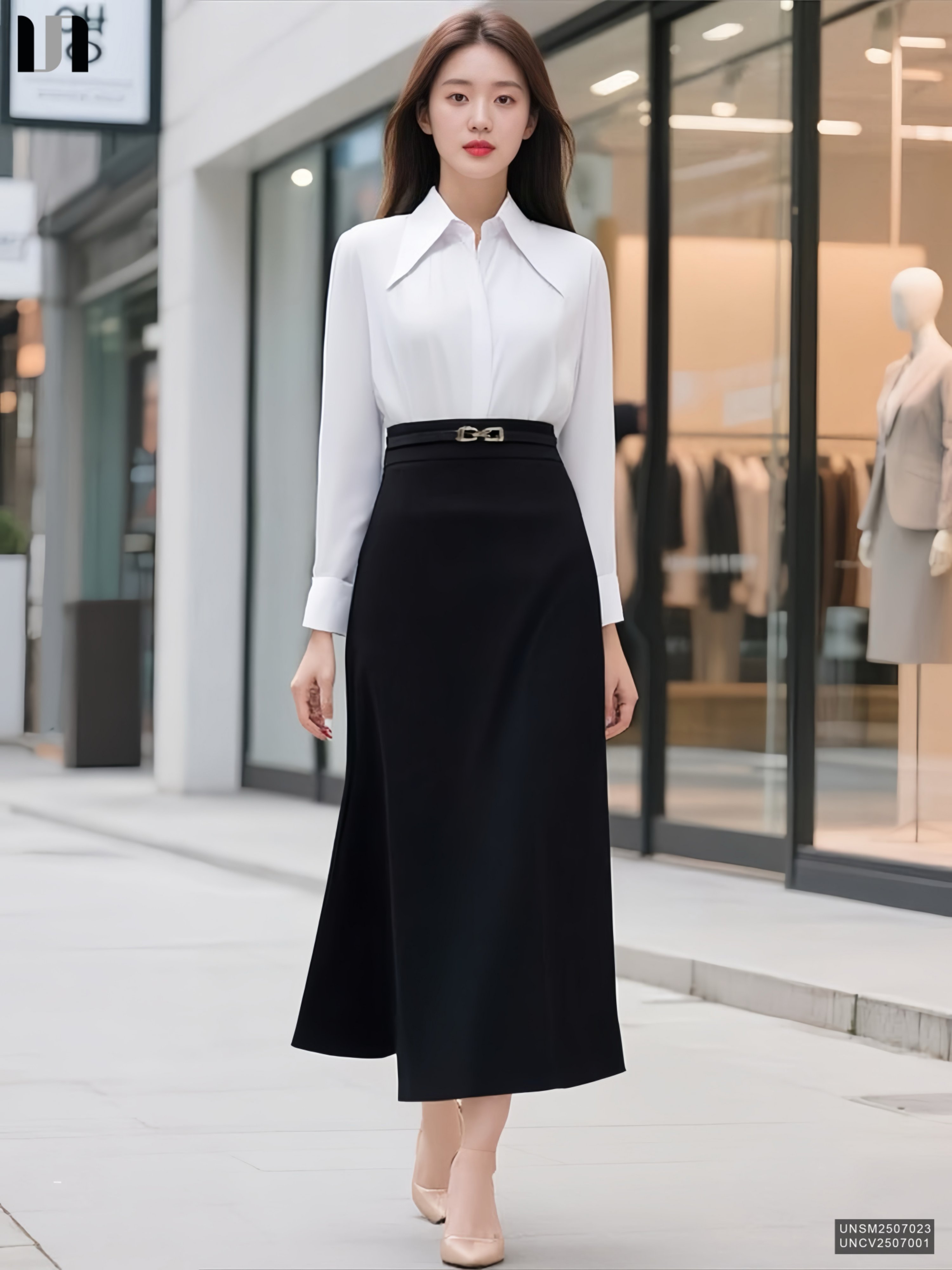 Sơ mi trendy Unaa kiểu cách mới nhất UNSM2507023