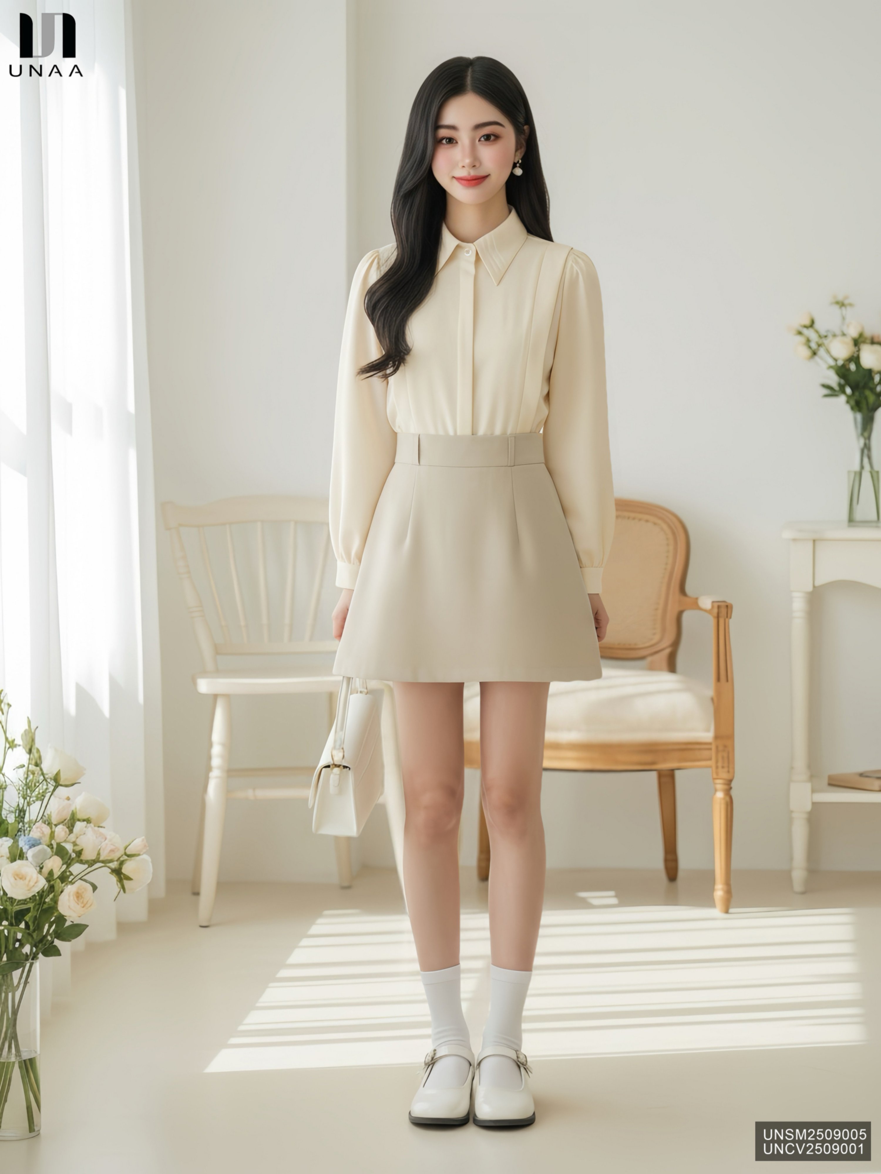 Chân váy A Unaa trẻ trung, dễ mặc UNCV2509001