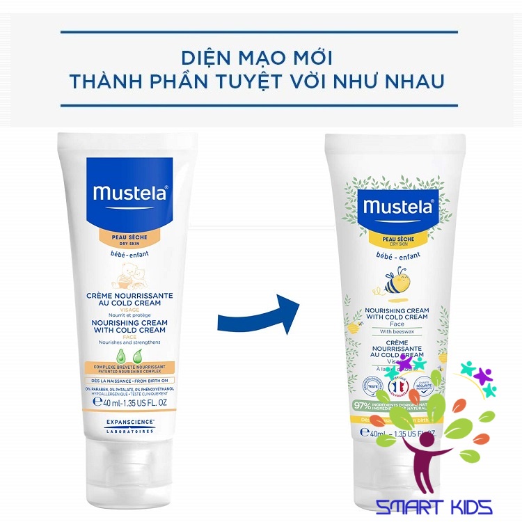 Kem dưỡng da mặt danh cho da khô MUSTELA Nourishing Cream With Cold Cream 40ML