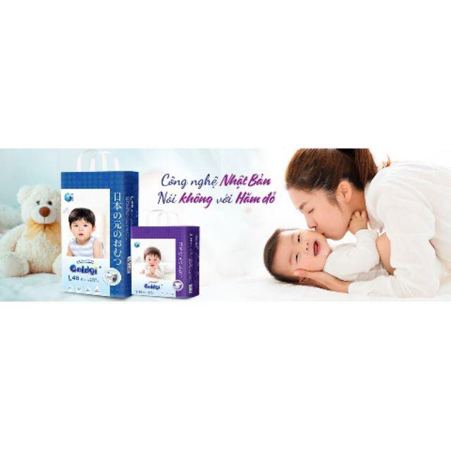Bỉm dán/quần Goldgi+ Nhật 2020 Size Nb92/S84/M66/M60/L56/L48/XL46/XL44/XXL34