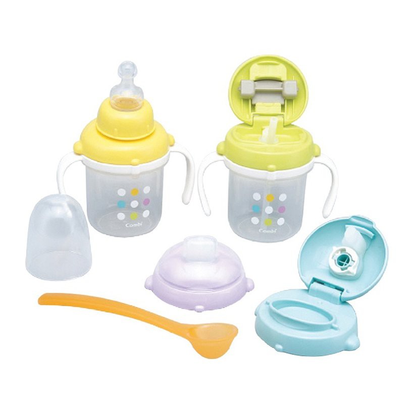 Bộ bình chấm bi 4 bước bằng nhựa Combi Nhật Bản