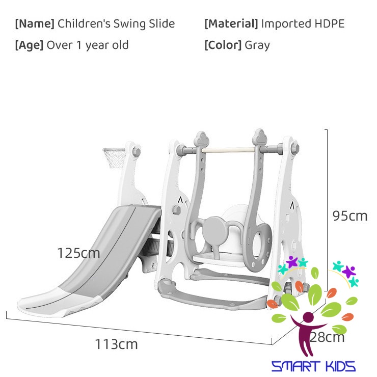 Cầu trượt xích đu voi Holla HL-10160